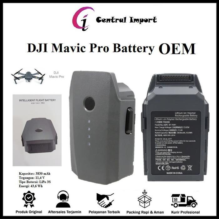 DJI MAVIC PRO BATTERY - DJI MAVIC PRO BATERAI - DJI MAVIC PRO BATERE FREE BUBBLEWRAP