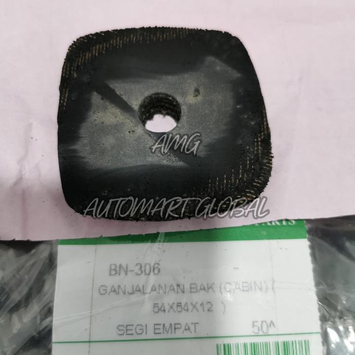 KARET GANJALAN BAK CABIN MOBIL TRUK MINIBUS 54X54X12 MM BAN BEKAS OK.