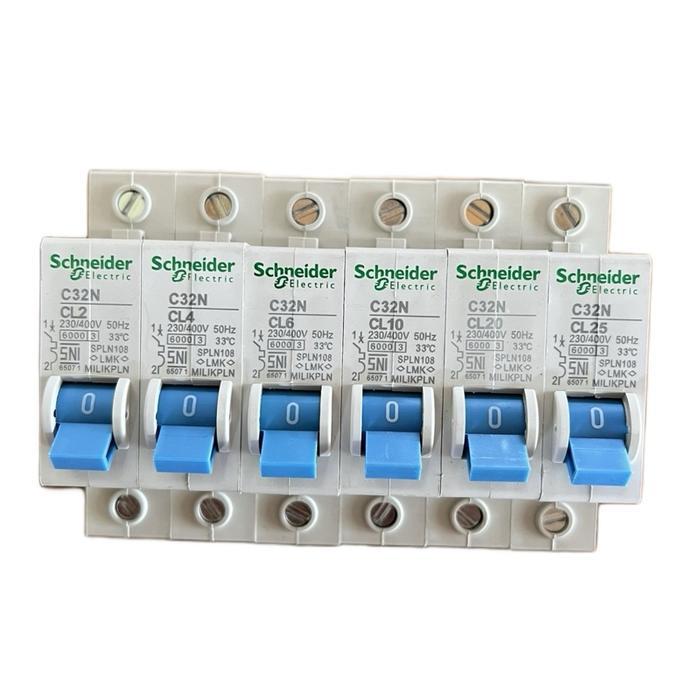 Schneider Mcb Schneider 1 Phase C32N Cl2 4 6 10 20 25 Amper Mcb Pln Original dengan Kualitas Terbaik