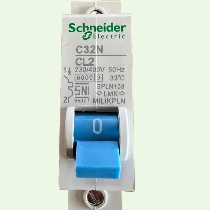 Mcb Schneider Biru 1 Phase CL2 CL4 CL6 CL10 CL20 CL25 Tahan Panas Anti Jeglek