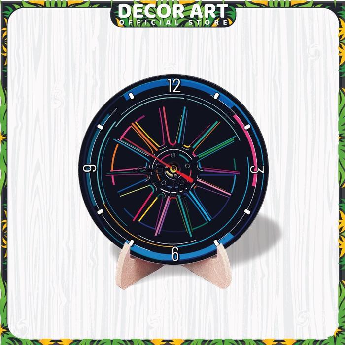 Terlaris Decor Art Jam Meja Modern Desain Velg Mobil (Kode: JMV) SALE