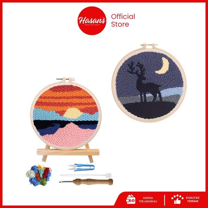 TERLARIS DIY Set Sulam / Kerajinan Menyulam / Alat Menyulam Set / Embroidery Strarter Kit /