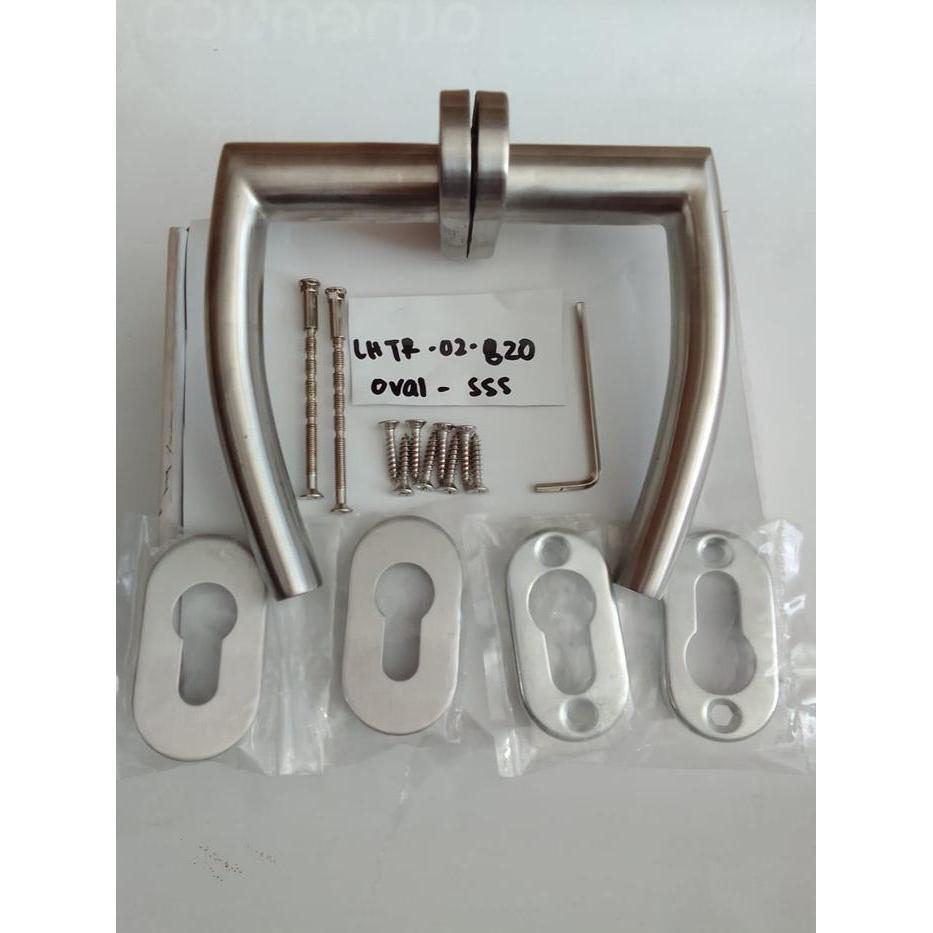 Ready Terlaris HANDLE PINTU OVAL LAVER HANDLE OVAL LHTR-02-820 OVAL SS HANDLE PINTU LENGKUNG KUNCI