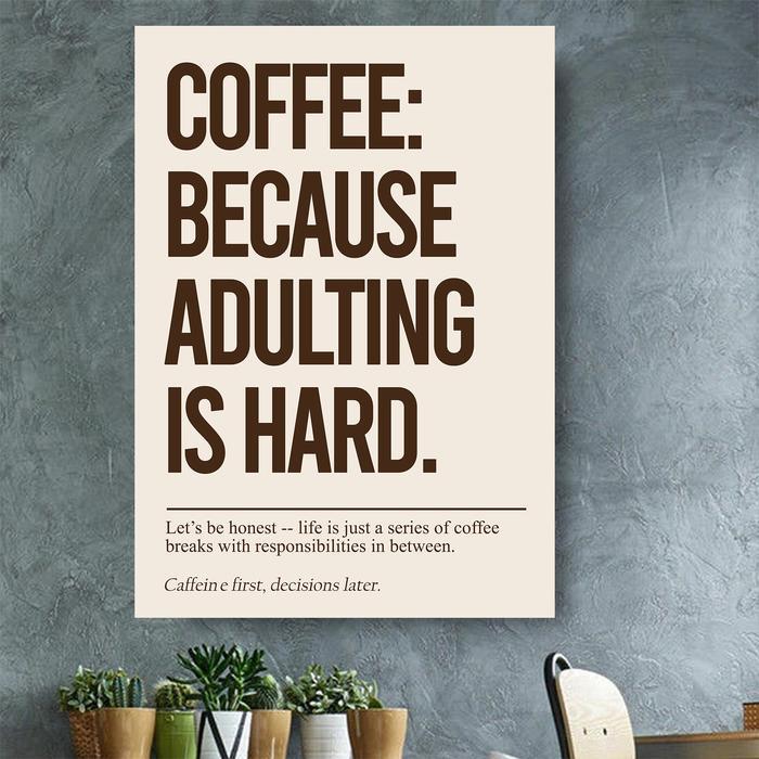Promo Poster Coffee Quotes Poster Kopi Hiasan Dinding Cafe Poster Cafe Wall Decor Poster Frame