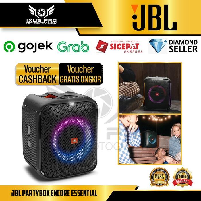 JBL PartyBox Encore Essential - Speaker Bluetooth Hitam dengan Kapasitas 4800mAh