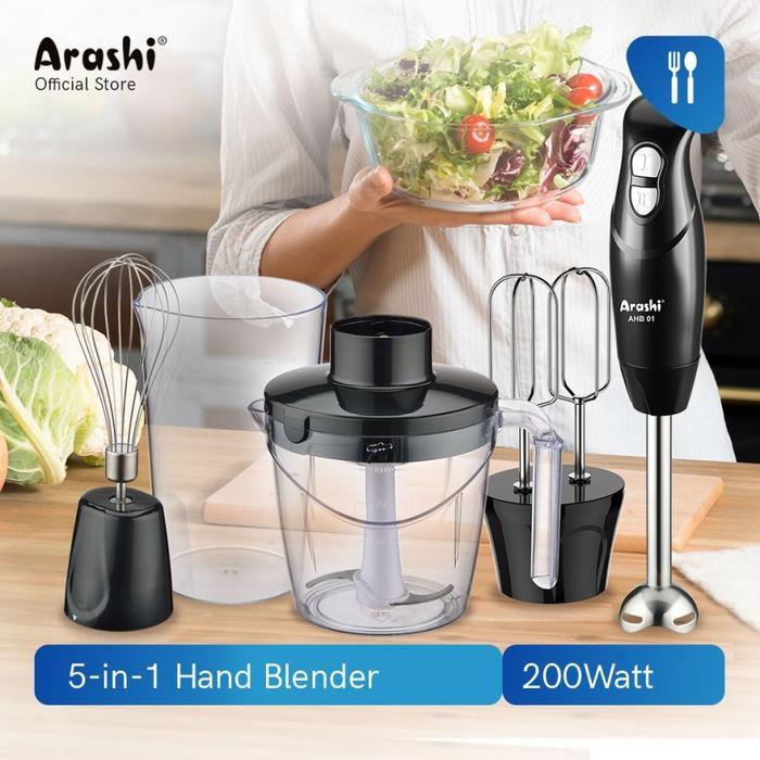 Terlaris Arashi Blender Tangan Arashi 5 In 1 Hand Blender Arashi Ahb 01 200Watt Multifungsi 2 Mode