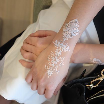 POTATOO WHITE HENNA TINTA PUTIH TATO TEMPORER TAHAN AIR TINTA RAMAH LINGKUNGAN