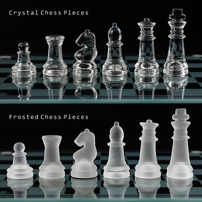 Chess Chessbaord Craft Crystal Luxury Glass Chess Set Anti-broken Elegant Glass Chess Pieces Board
