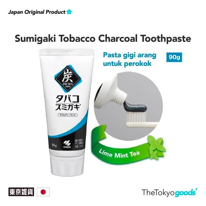 Maria - Sumigaki Pasta Gigi Arang Tabaco Charcoal 90G Untuk Perokok Rasa Lime Mint Tea Original