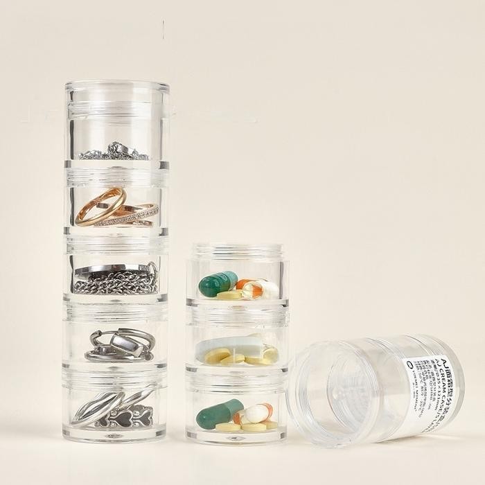 POT JAR 10 GRAM 5 SUSUN BOTOL TRAVEL SUSUN KOTAK PERHIASAN KOTAK OBAT KODE 655