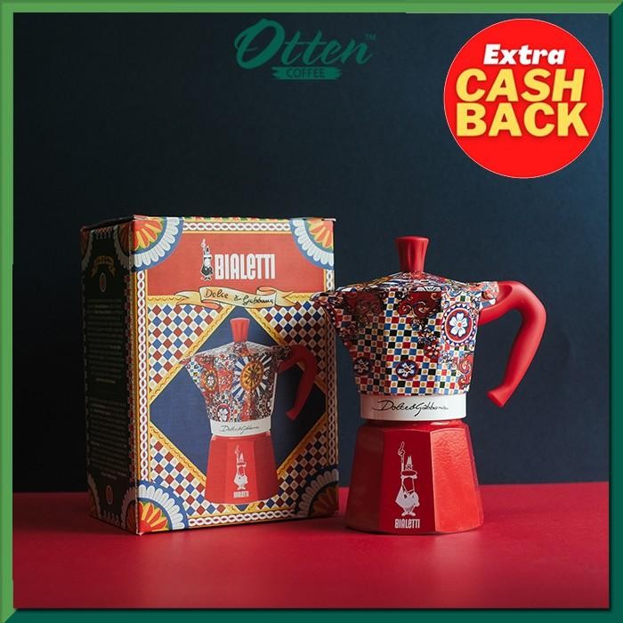 

BIALETTI - MOKAPOT MOKA EXPRESS DOLCE GABBANA - MOKA POT COFFEE 6 CUPS - MOKAPOT ALAT SEDUH KOPI