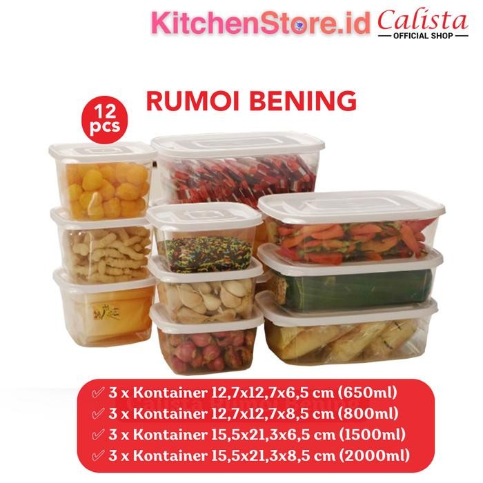 TOPLES PLASTIK KOTAK PUTIH FOOD CONTAINER KULKAS SET WADAH PENYIMPANAN