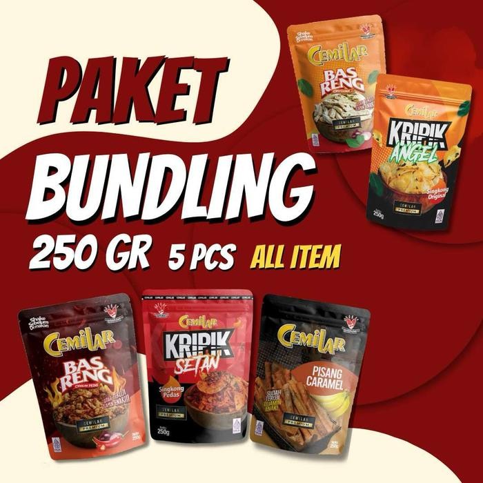 

PAKET BUNDLING 5 PAX KEMASAN 250GR (1 PCS BASRENG PEDAS, 1 PCS BASRENG ORIGINAL, 1 PCS PISANG