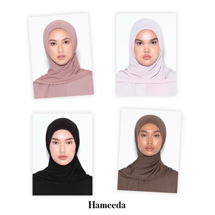 HAMEEDA - HANNAH INSTANT HIJAB JERSEY BERGO PASHMINA PANJANG MUSLIM KERUDUNG SANTAI WANITA