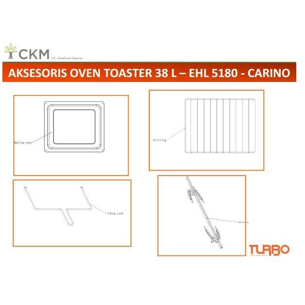 Oven Turbo CARINO EHL5180 Listrik Kapasitas Besar Hemat Listrik - New