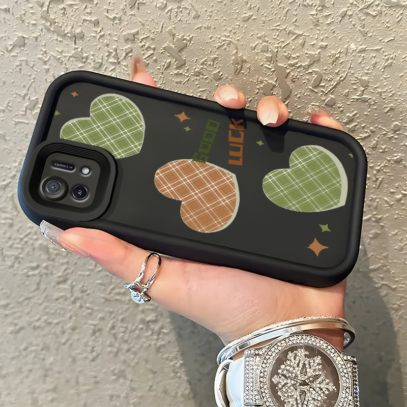 Casing Hp Untuk OPPO A16K OPPO A16E Case Cinta kotak-kotak Bicolor Softcase Silikon Kesing ponsel Ce