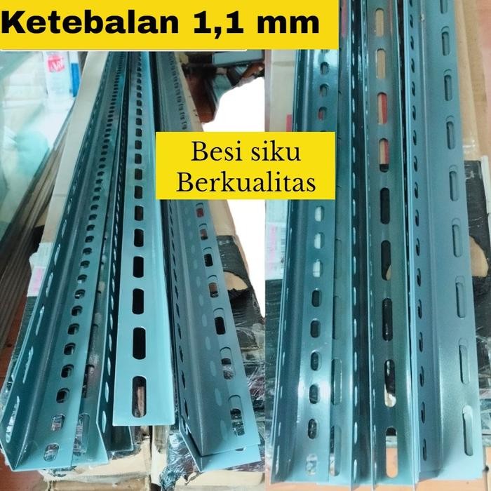 BESI SIKU LUBANG 1 METER 1,5 meter 2 meter 3 meter, SIKU LUBANG SIAP PAKAI, BESI SIKU TEBAL 0,9 MM