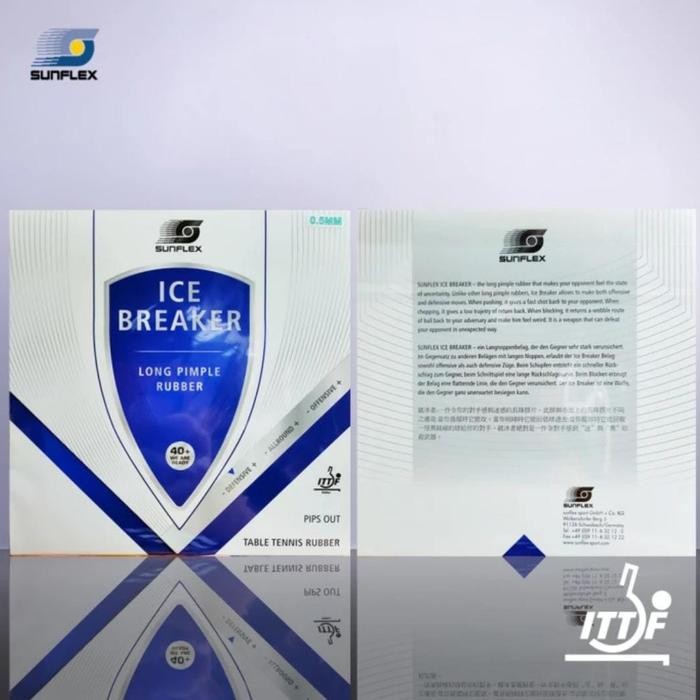 Karet Tenis Meja Bintik Sunflex Ice Breaker Blue Original