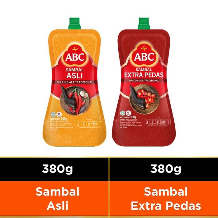 

Pilihan- Abc Bundling Sambal Extra Pedas 380 G & Asli 380 G