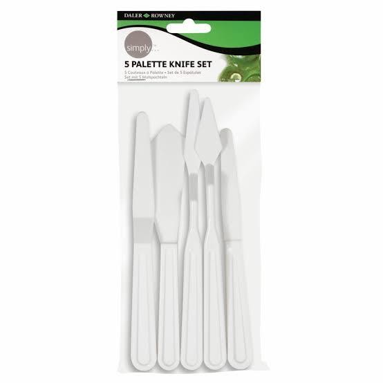 

Pilihan- Pisau Palet Sinoart Set 5 Plastic Palette Knives