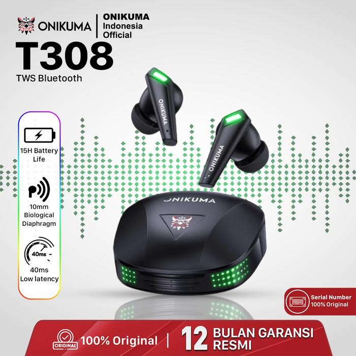 SALE ONIKUMA T308 Headset Bluetooth Black TWS Gaming