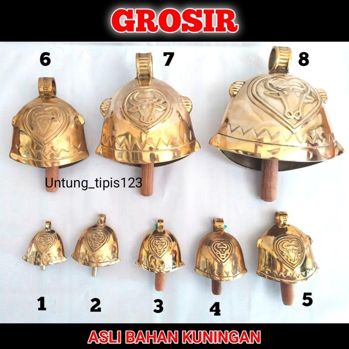 Lonceng Sapi bahan kuningan no 6 kelontongan kuningan bel pintu