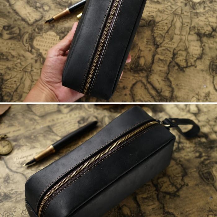 

TEMPAT PENSIL PREMIUM KULIT SAPI ASLI - POUCH WANITA DOMPET PENSIL