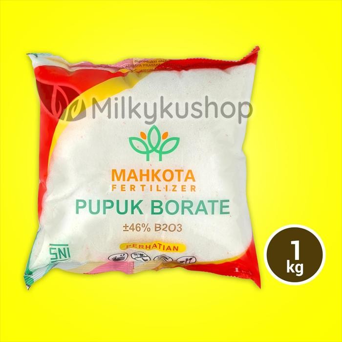 PUPUK MAHKOTA BORAT BORATE 1 KG KEMASAN PABRIK
