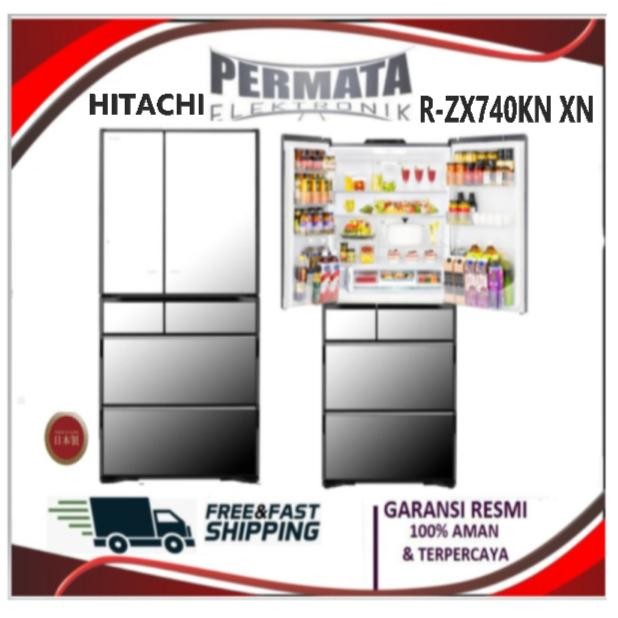 Hitachi R-ZX740KN Kulkas Refrigerator Multi Door 735 L Japan RZX740KN