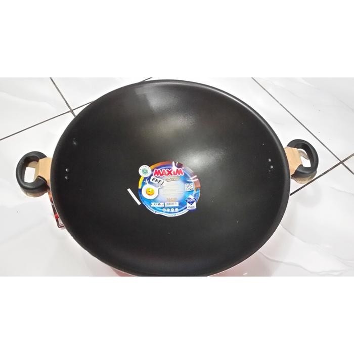 RStore Bisa COD Maxim Wok Valentino 36CM tanpa tutup / wajan maxim/ WAJAN TEFLON MAXIM GRATIS ONGKIR