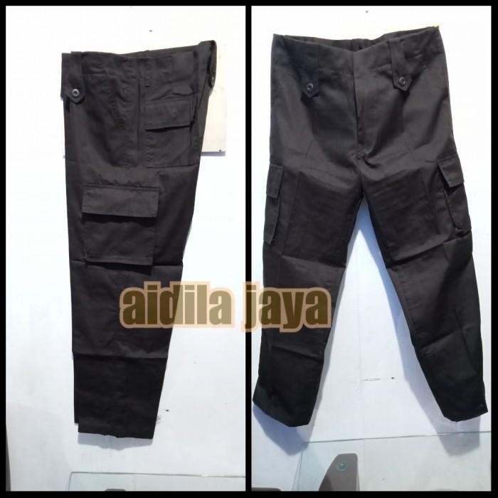 CELANA PDL SATPAM COKLAT TUA BARU BAHAN HALUS TWIST