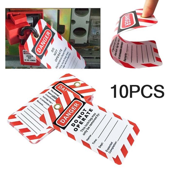 

BRG BARU 10pcs Tag Jdo Not Operate Peralatan Terkunci Tag Pengaman Untuk Mengunci Tag Out Stok Lokal