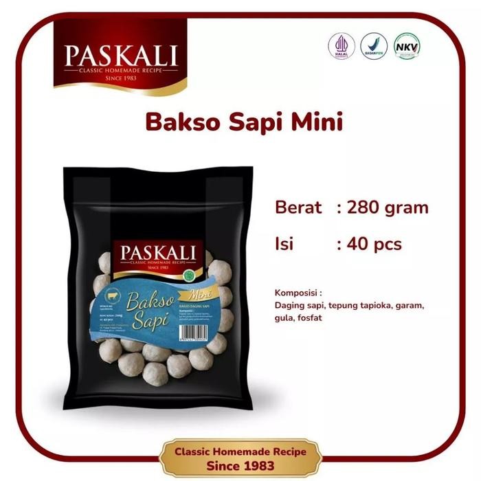 

Pilihan- Bakso Sapi Mini Paskali 200 Gram Isi 40 Pcs