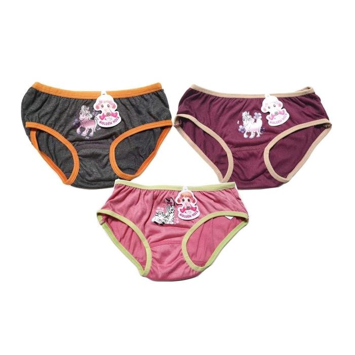 Pilihan- Cd Anak Perempuan Golden Nick 045 Warna Gelap Celana Dalam Cewek Bahan Katun Lusinan