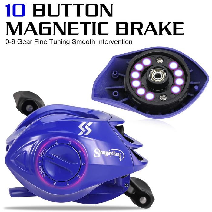 Sougayilang Reel Pancing Bait Casting 7.2:1 Gear Ratio Katrol Kerekan Pancing Gulungan Pancing Metal