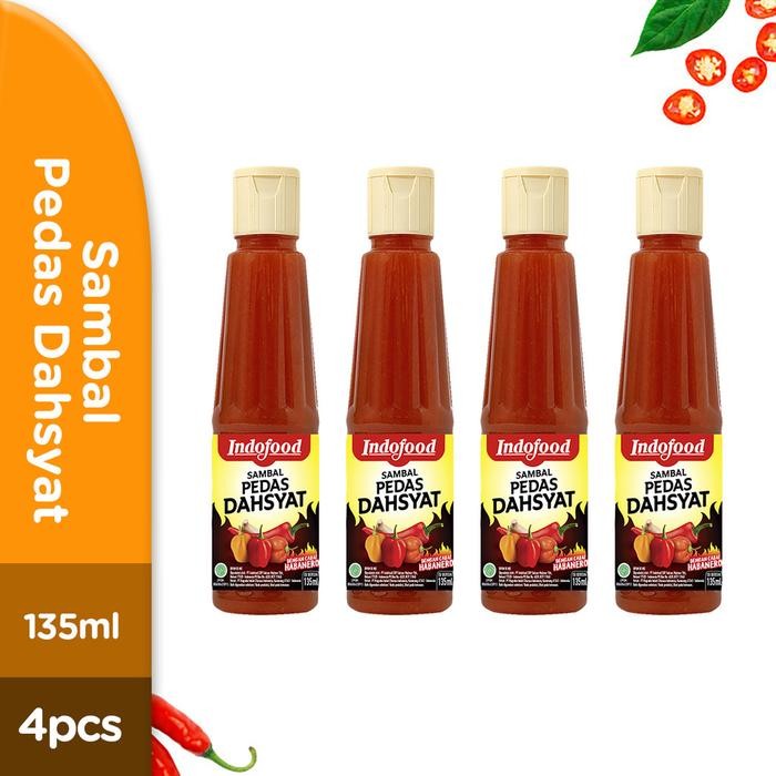 

ORIGINAL 4 PCS - Sambal Indofood Pedas Dahsyat 135 ml READY STOCK