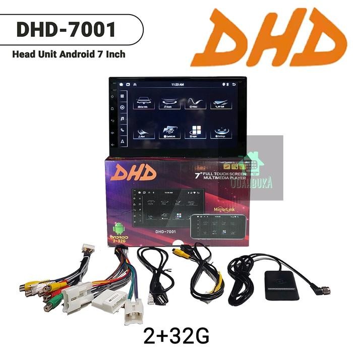 HEAD UNIT MOBIL - DOUBLE DIN - ANDROID - 7 INCH - RAM 1/2 GB - DHD 7001 - CAR HEAD UNIT TERLARIS