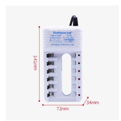 Doublepow Dp-B06 Charger 6 Pcs Baterai Aa Aaa Charging Cajer Battery