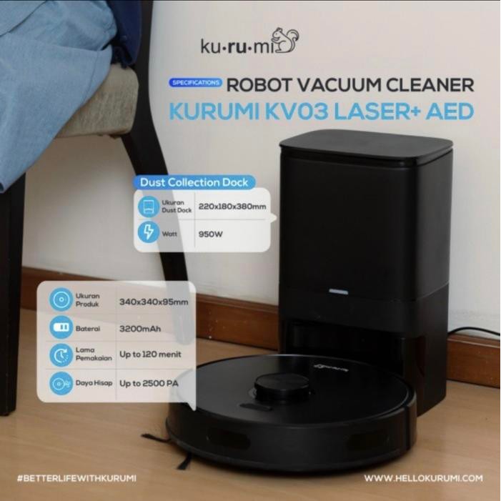 Kurumi 03 laser robot vacuum cleaner