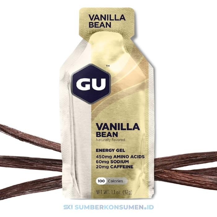 

New GU Energy Gel Vanilla Bean / Suplemen Fitnes Olahraga Fitnes Lari