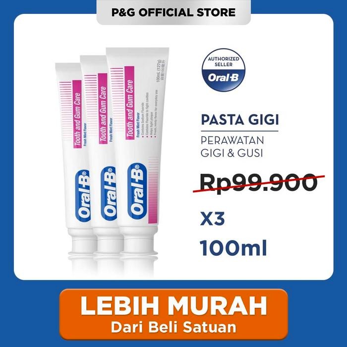 Pilihan- Oral-B Pasta Gigi Tooth And Gum Care Paste 100Ml - Isi 3