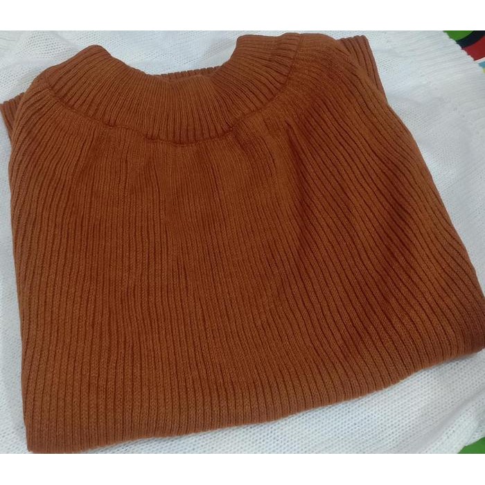 Pilihan- Artwo Rok Rajut Span Polos Rok Standar Muslim Wanita Dewasa Panjang Hitam