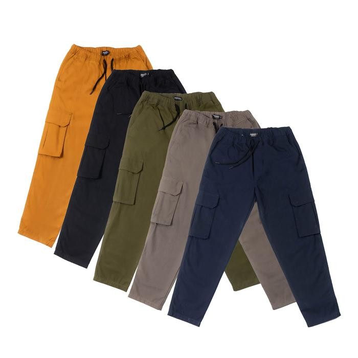 Erigo Collection - [Last Stock] Ribsgold Celana Long Cargo Pants Fit Panjang Pant Casual Pria Santai