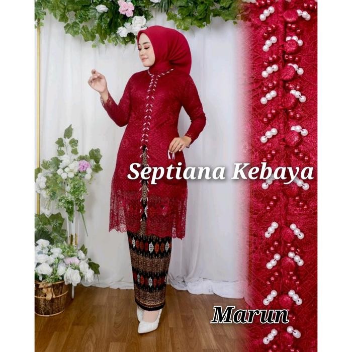 Pilihan- Septiana Kebaya + Baju Kebaya Ibu Besan Tunik Payet Kancing 1000 / Kebaya Kondangan