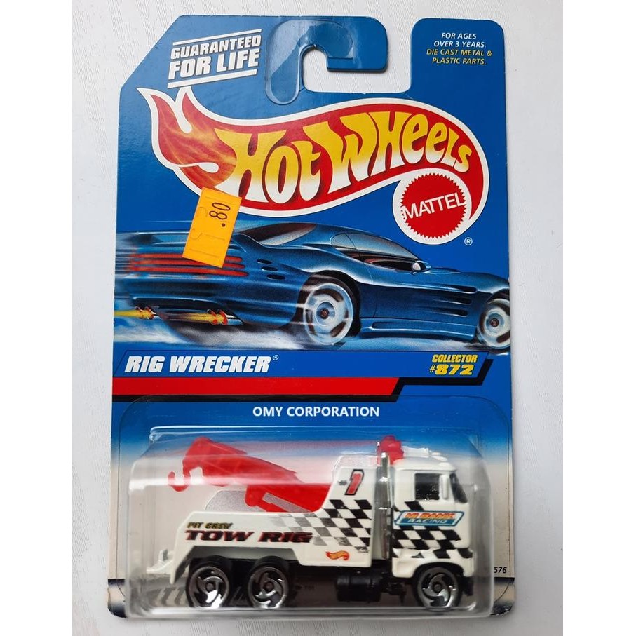 Pilihan- Hot Wheels Hotwheels Rig Wrecker Truck Derek Putih Tow Rig Pit Crew Ok