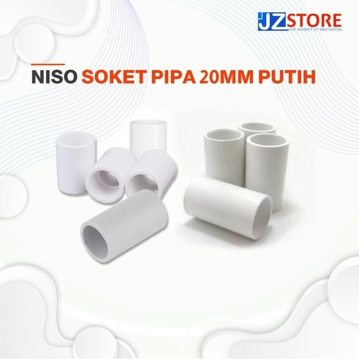 Socket Pipa Niso 20mm setara Clipsal/Sambungan pipa Listrik/Soket Pipa