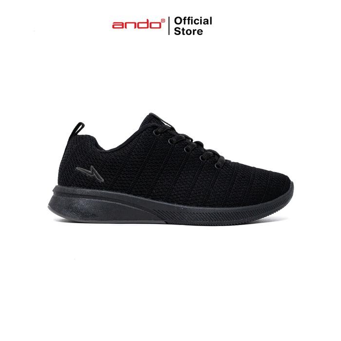 Pilihan- Ando Official Sepatu Sneakers Saga Wanita Dewasa - Hitam/Hitam
