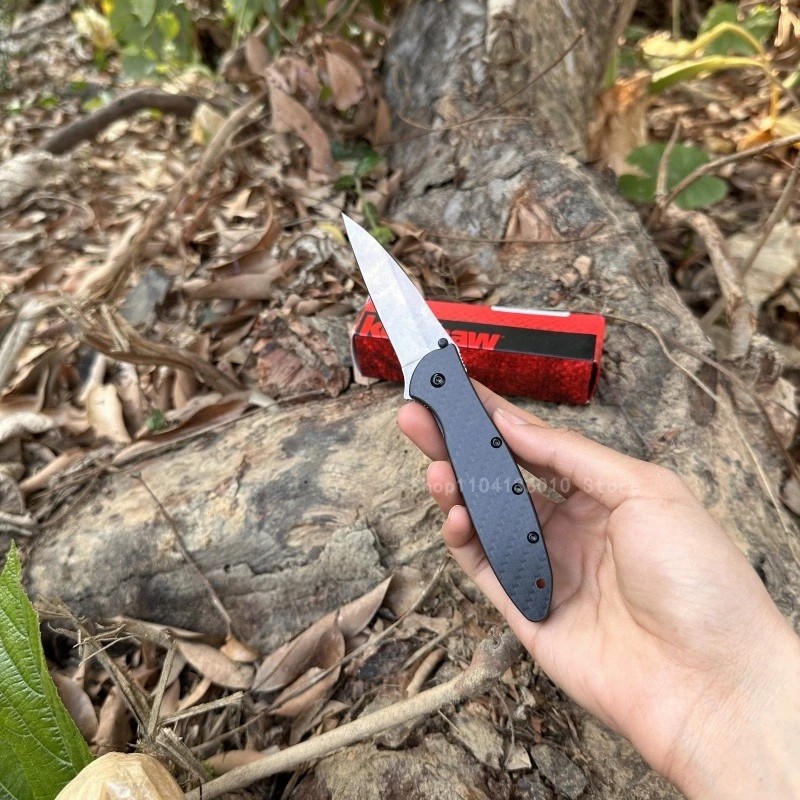 KS 1660Ken Onion Leek Assisted Flipper Knife 3" Pocket Folding Knife Fruit Knife Pocket Knife