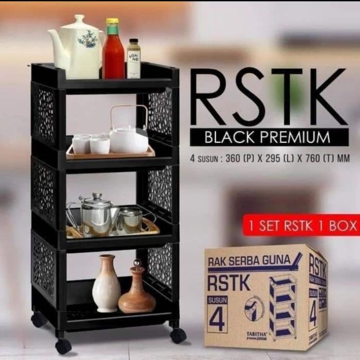 RSTK Susun 4/Rak Serbaguna/Rak Multifungsi/Rak Susun+Roda