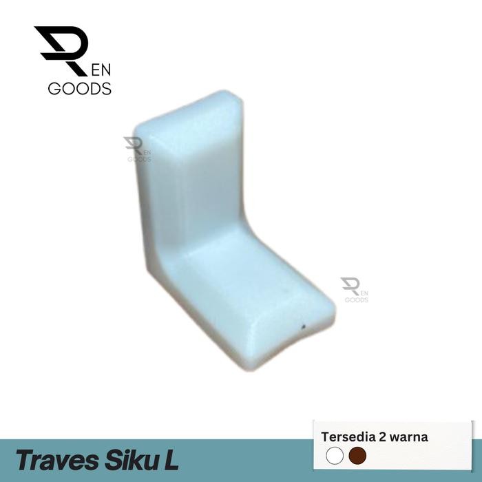 Ambalan Siku L Penyangga Besi Plastik Traves Penyanggga Rak Lemari